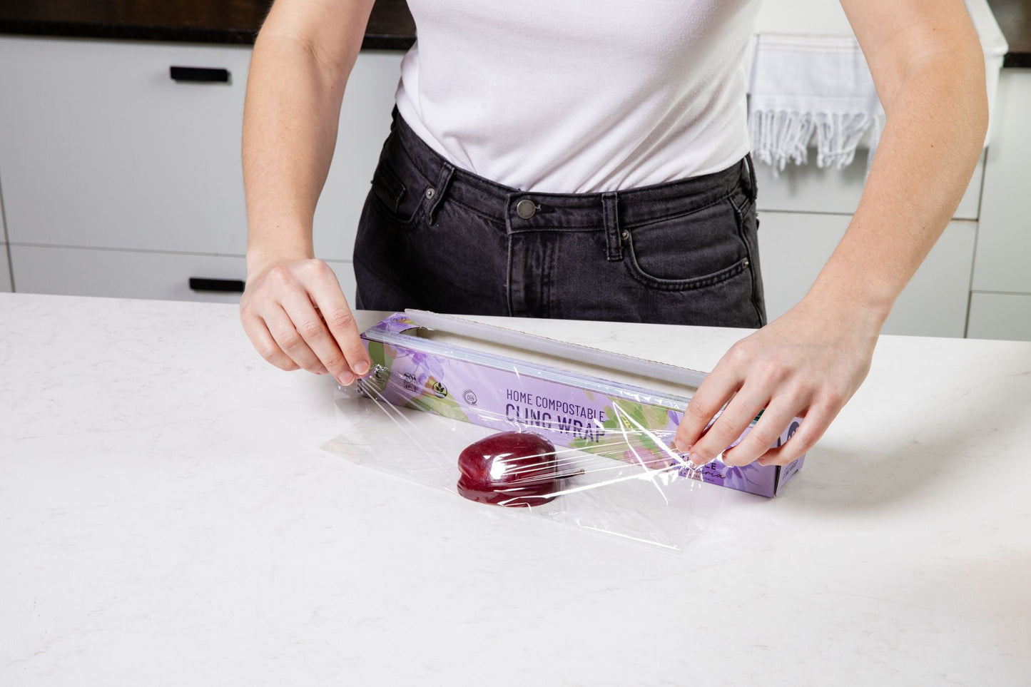Home Compostable Cling Wrap. Keeps Food Fresh & Safe.