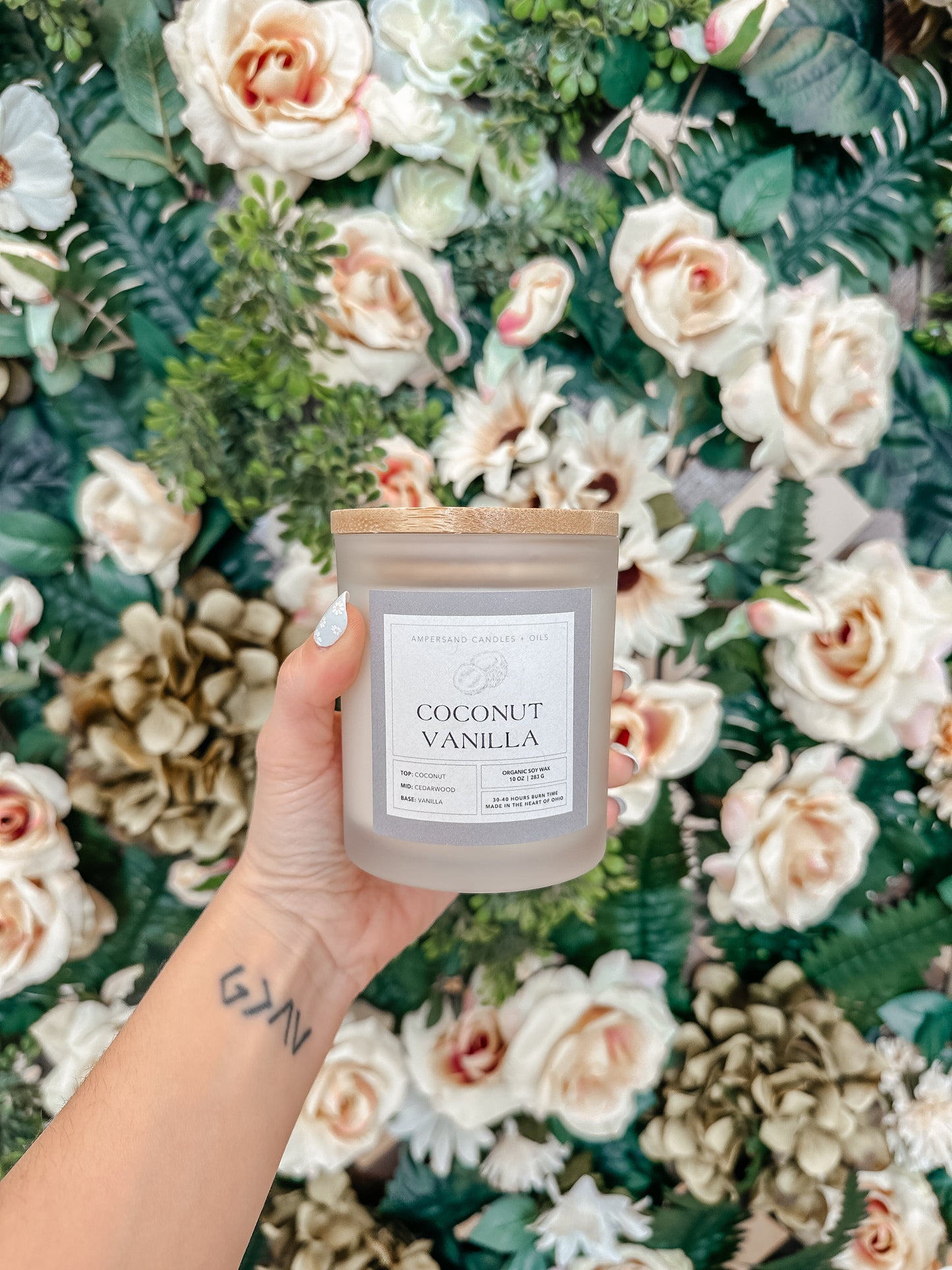 Coconut Vanilla Beeswax Candle (10oz)