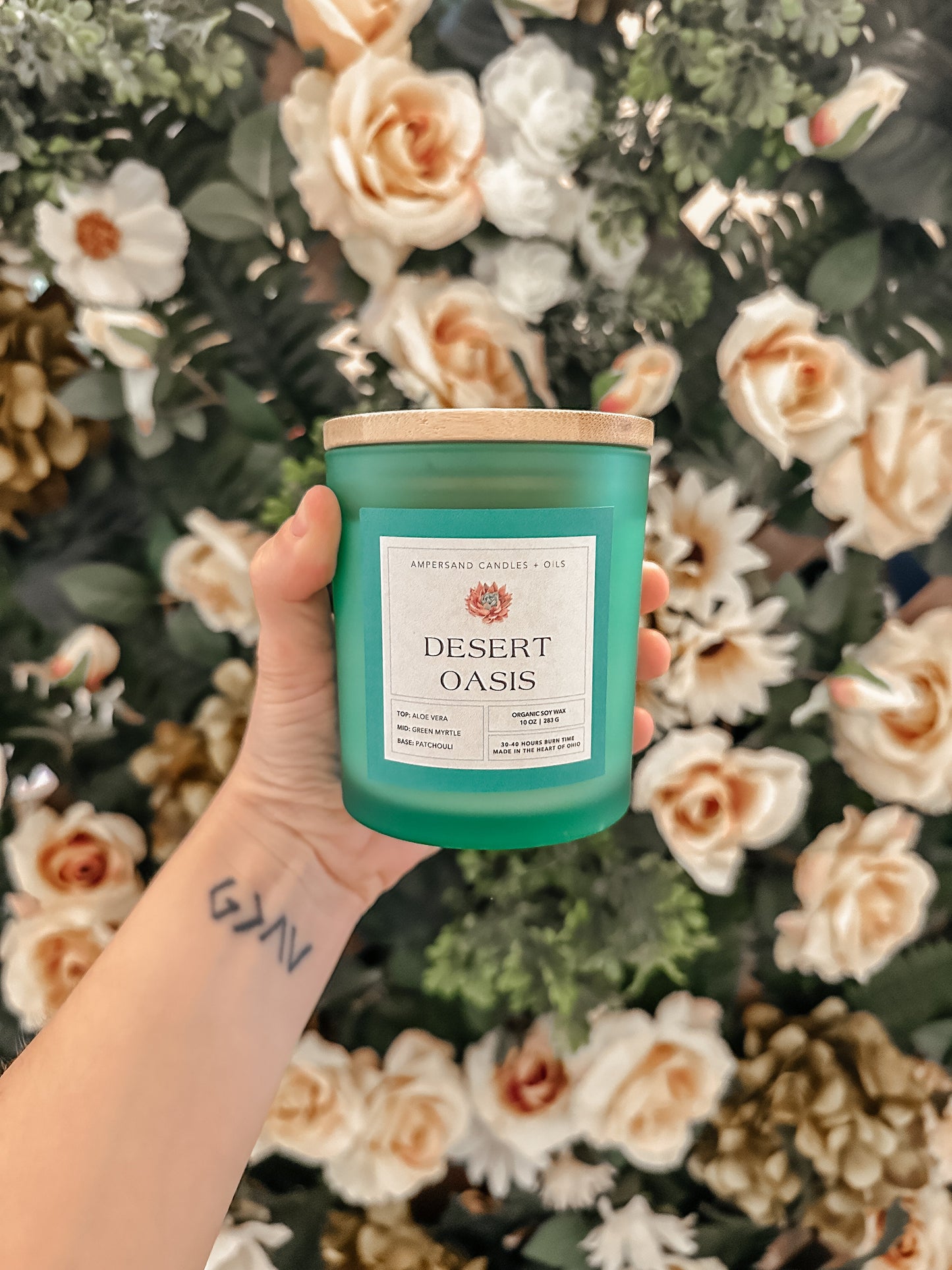 Desert Oasis Beeswax Candle (10oz)