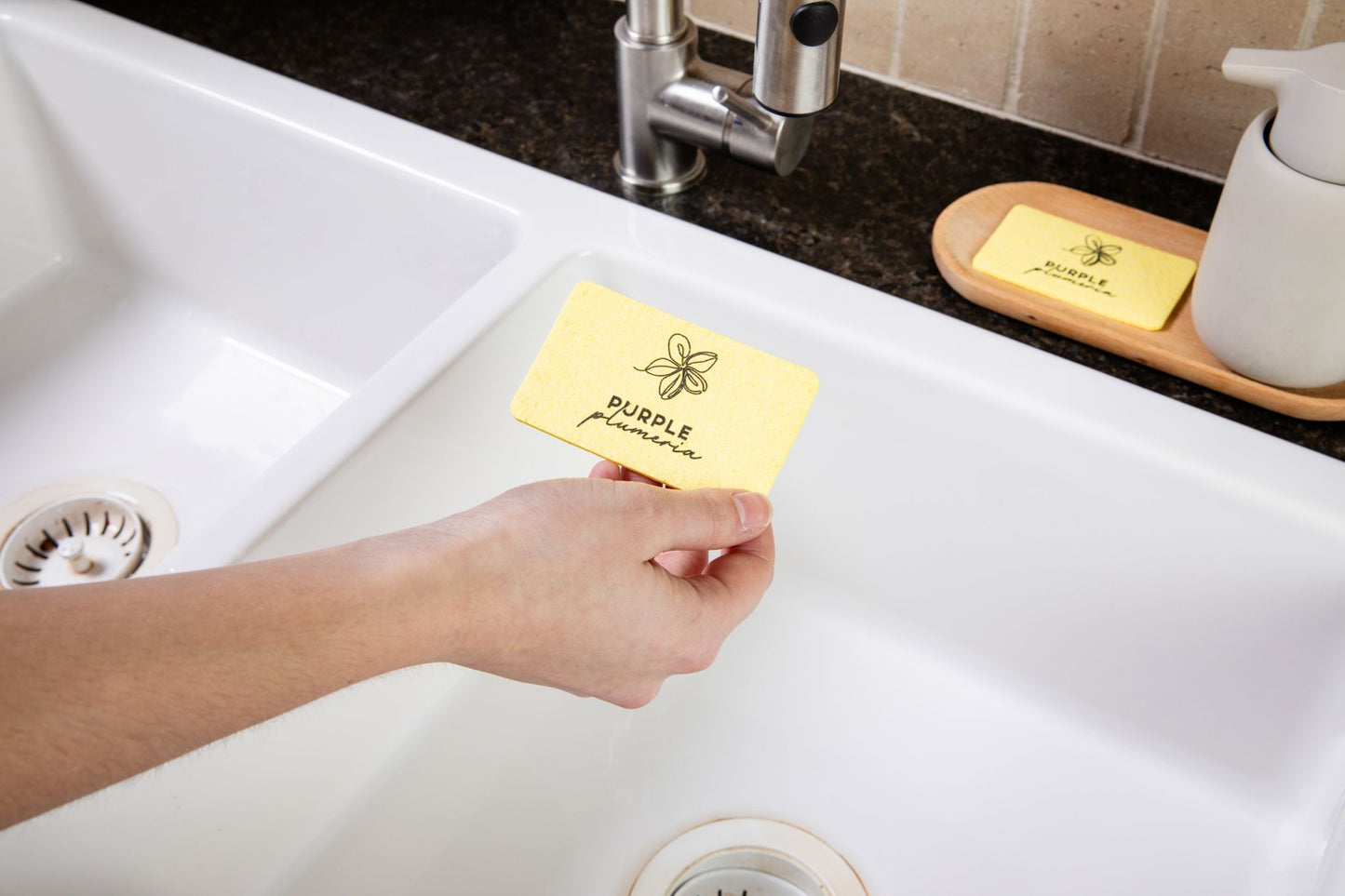 Compostable Dish Sponges: Plastic-Free & Eco-Friendly. Cellulose & Coconut fiber