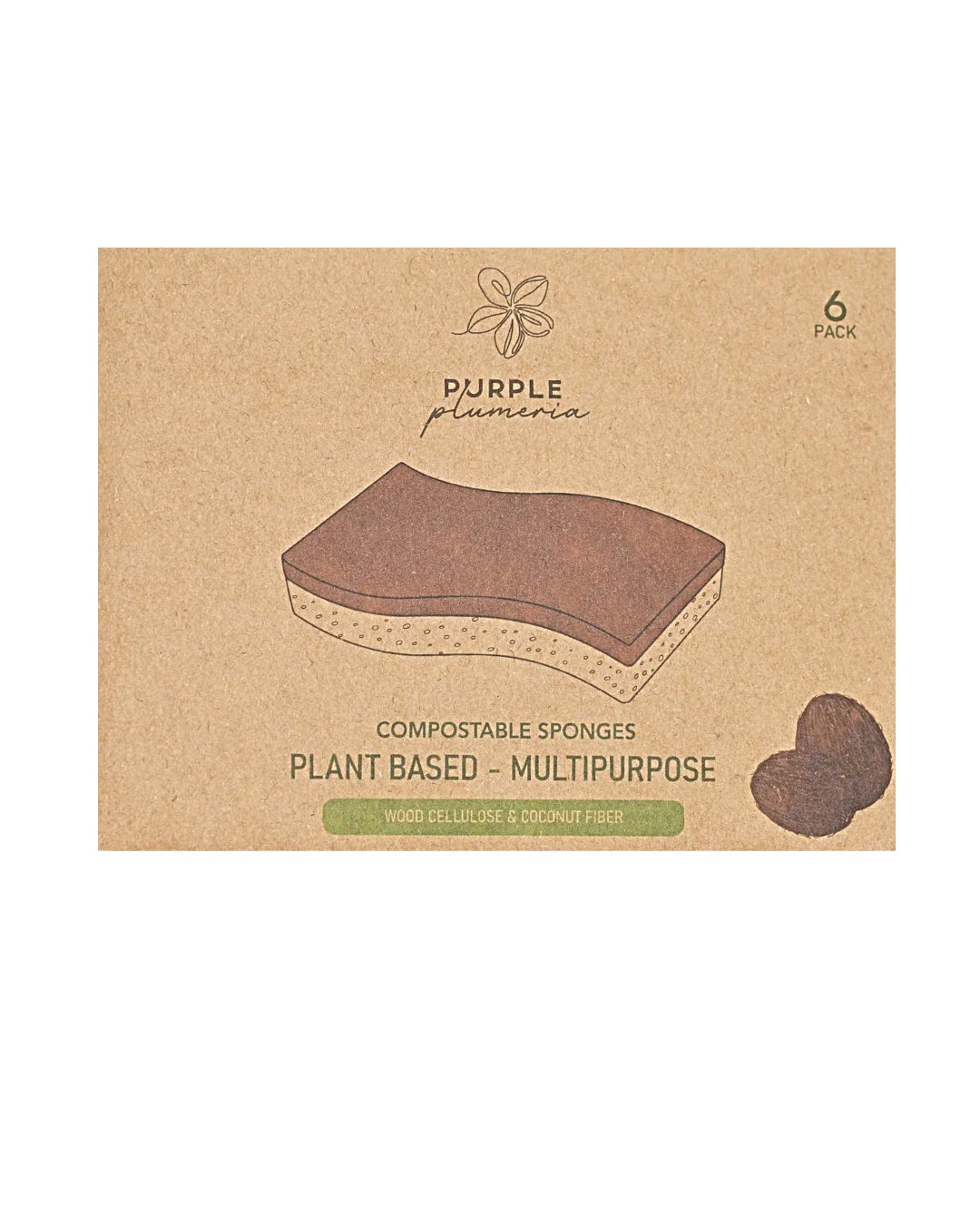 Compostable Dish Sponges: Plastic-Free & Eco-Friendly. Cellulose & Coconut fiber