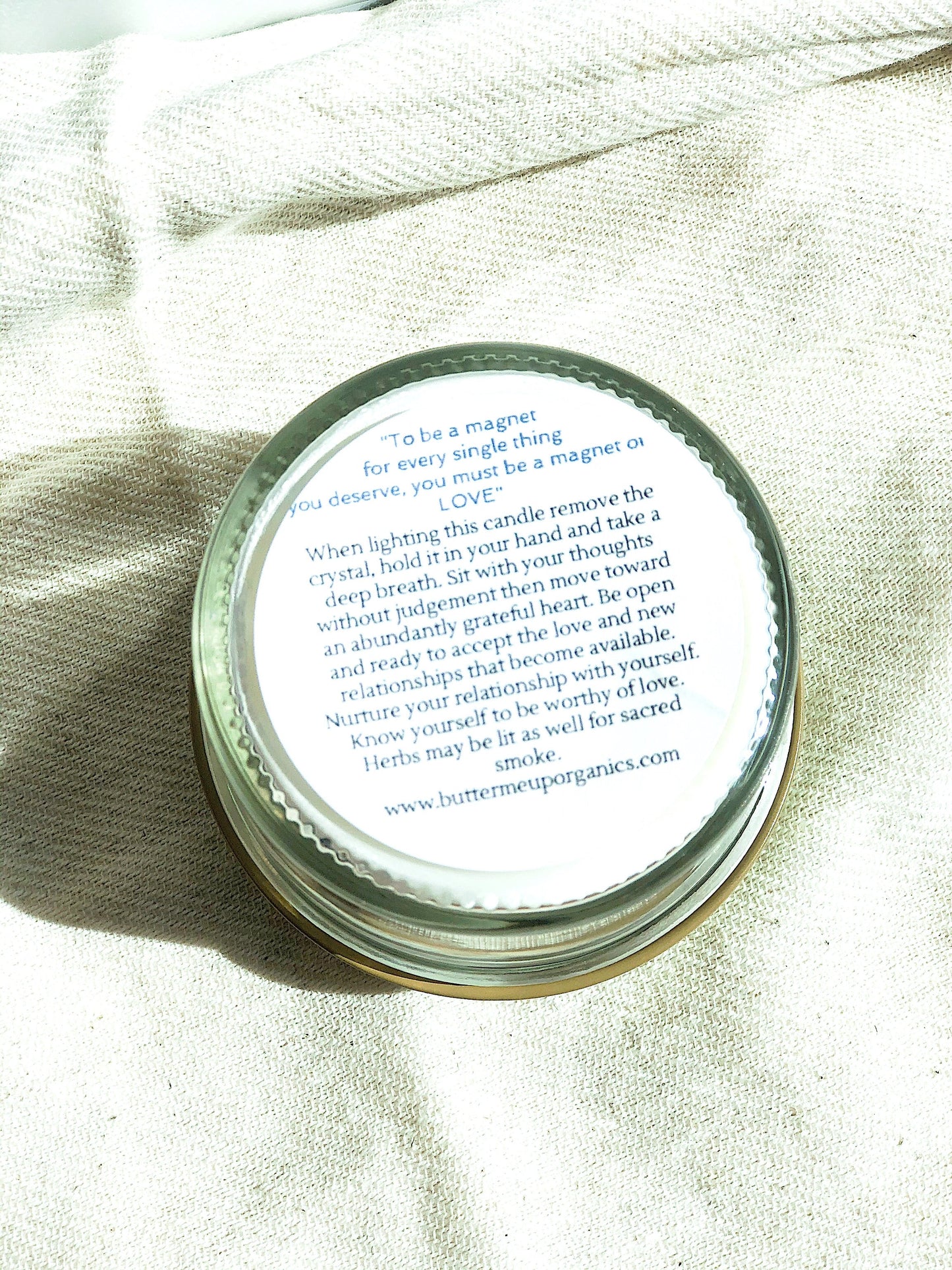 Butter Me Up Organics - Intention Candle (Love)