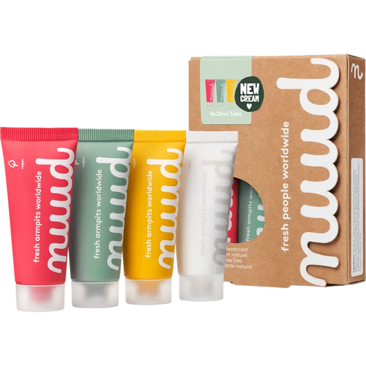 Nuud Care All-Natural Deodorant Family Pack - 4x20ml Multicolor