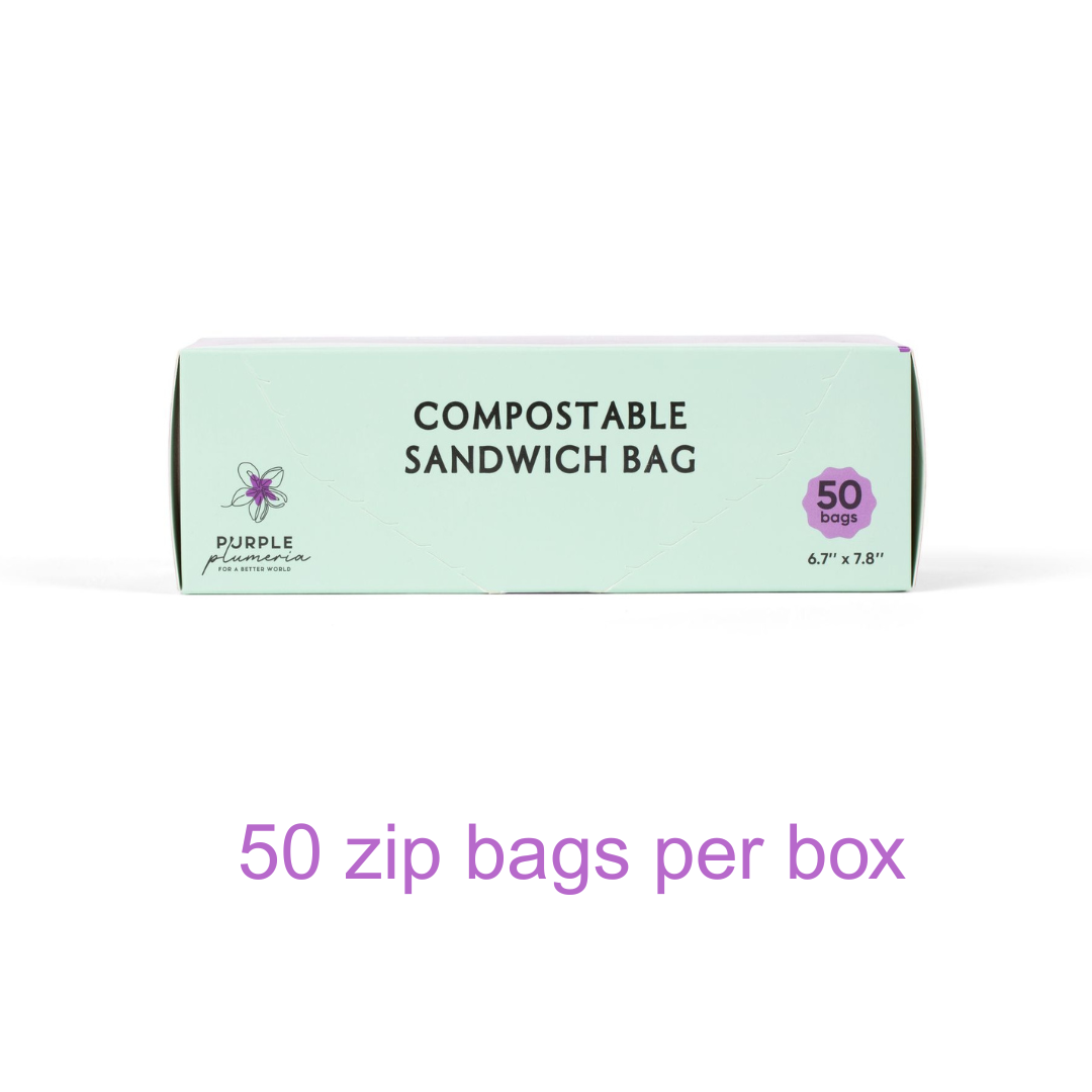 Compostable Resealable Bags. Eco-Friendly & Durable. Snack, Sandwich, Quart & Gallon Sizes
