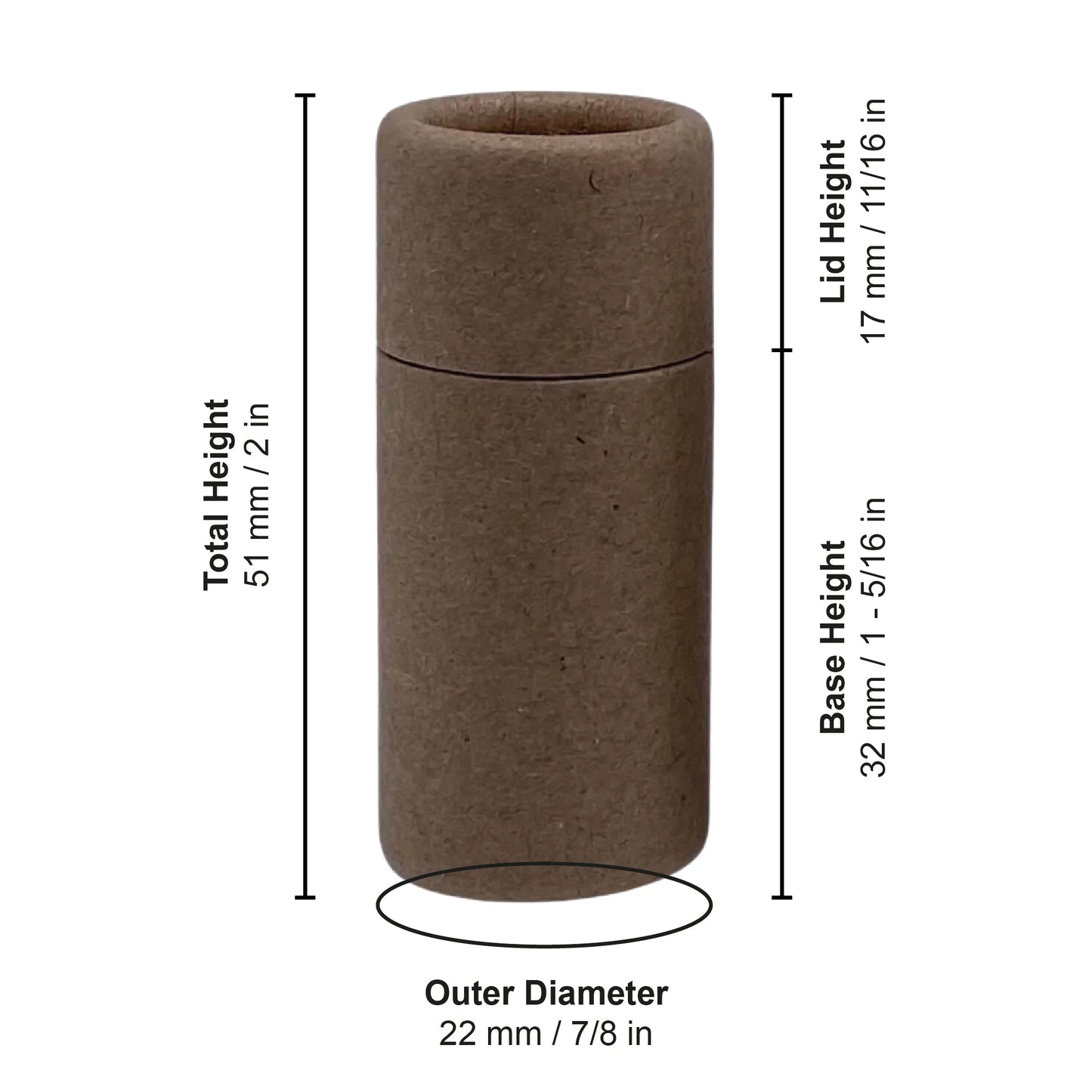 .25 ounce / 7 g Paper Lip Balm Tubes