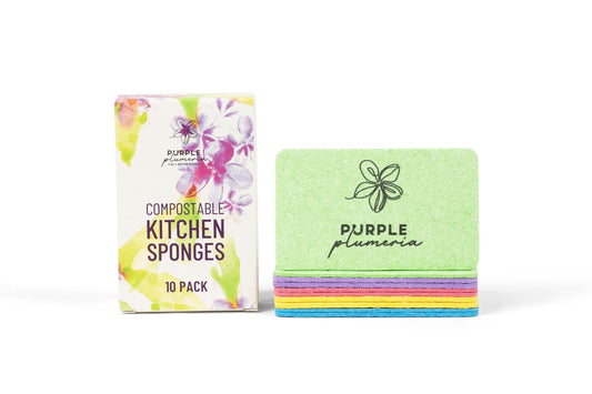 Compostable Dish Sponges: Plastic-Free & Eco-Friendly. Cellulose & Coconut fiber