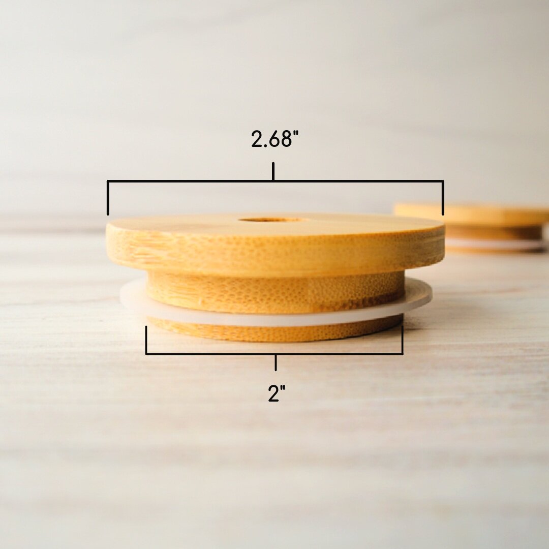 Bamboo Lid w/ Straw Hole