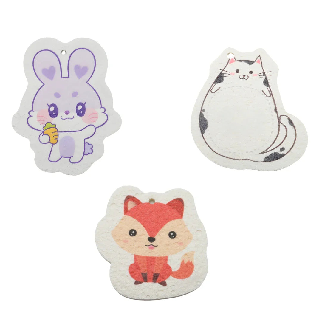 Natural Kid Bath Sponges – Eco-Friendly & Compostable – Fun Animal Shapes