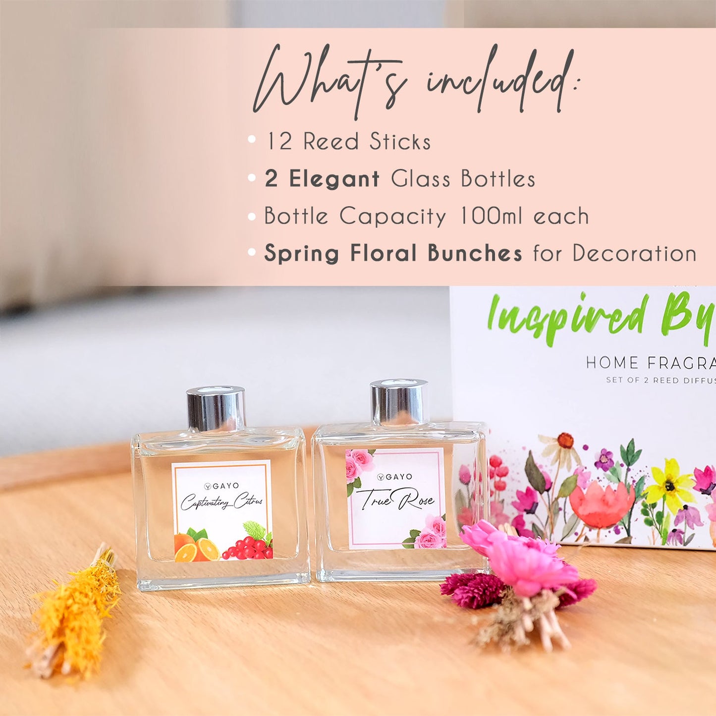 Spring Blossom Reed Diffuser Set