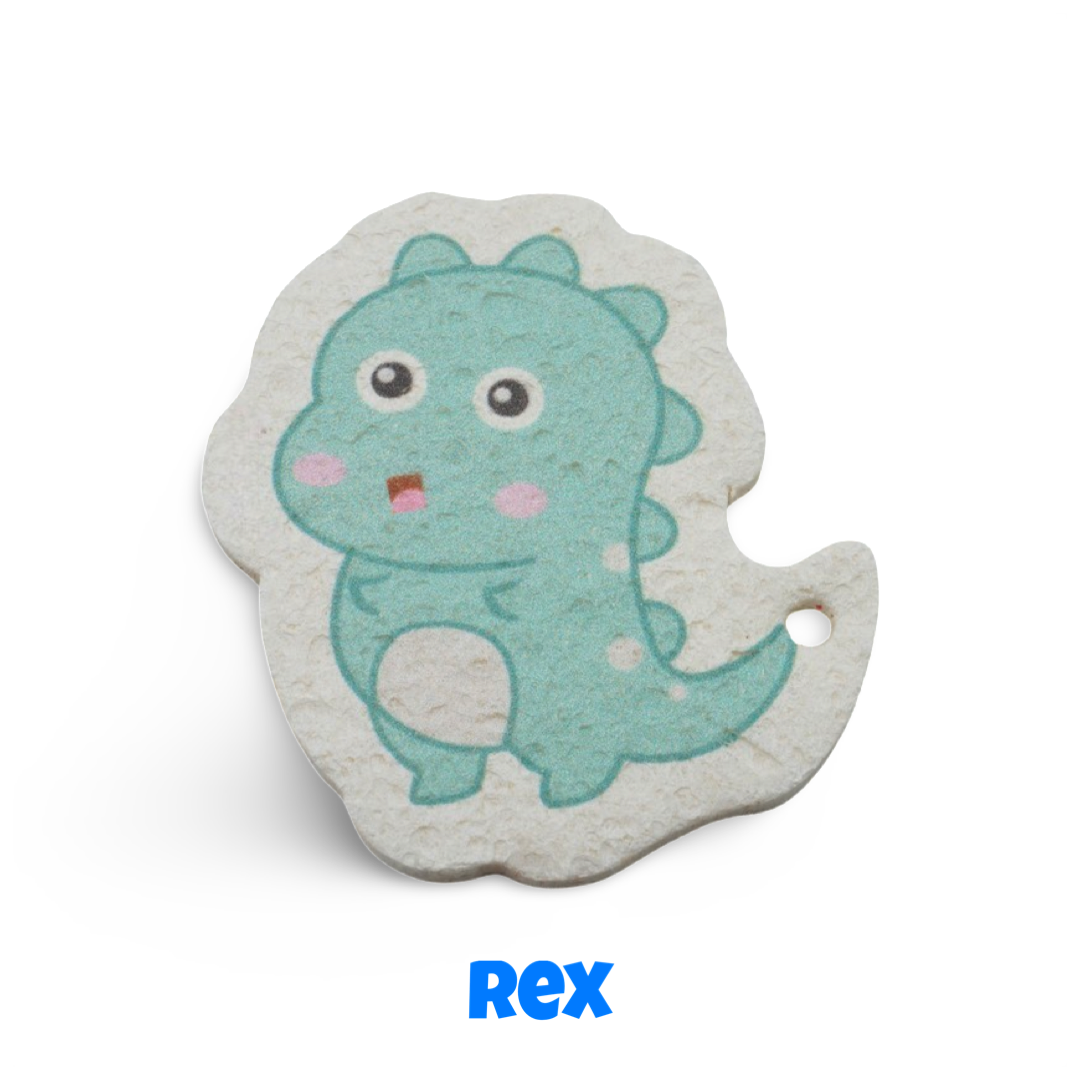 Natural Kid Bath Sponges – Eco-Friendly & Compostable – Fun Animal Shapes