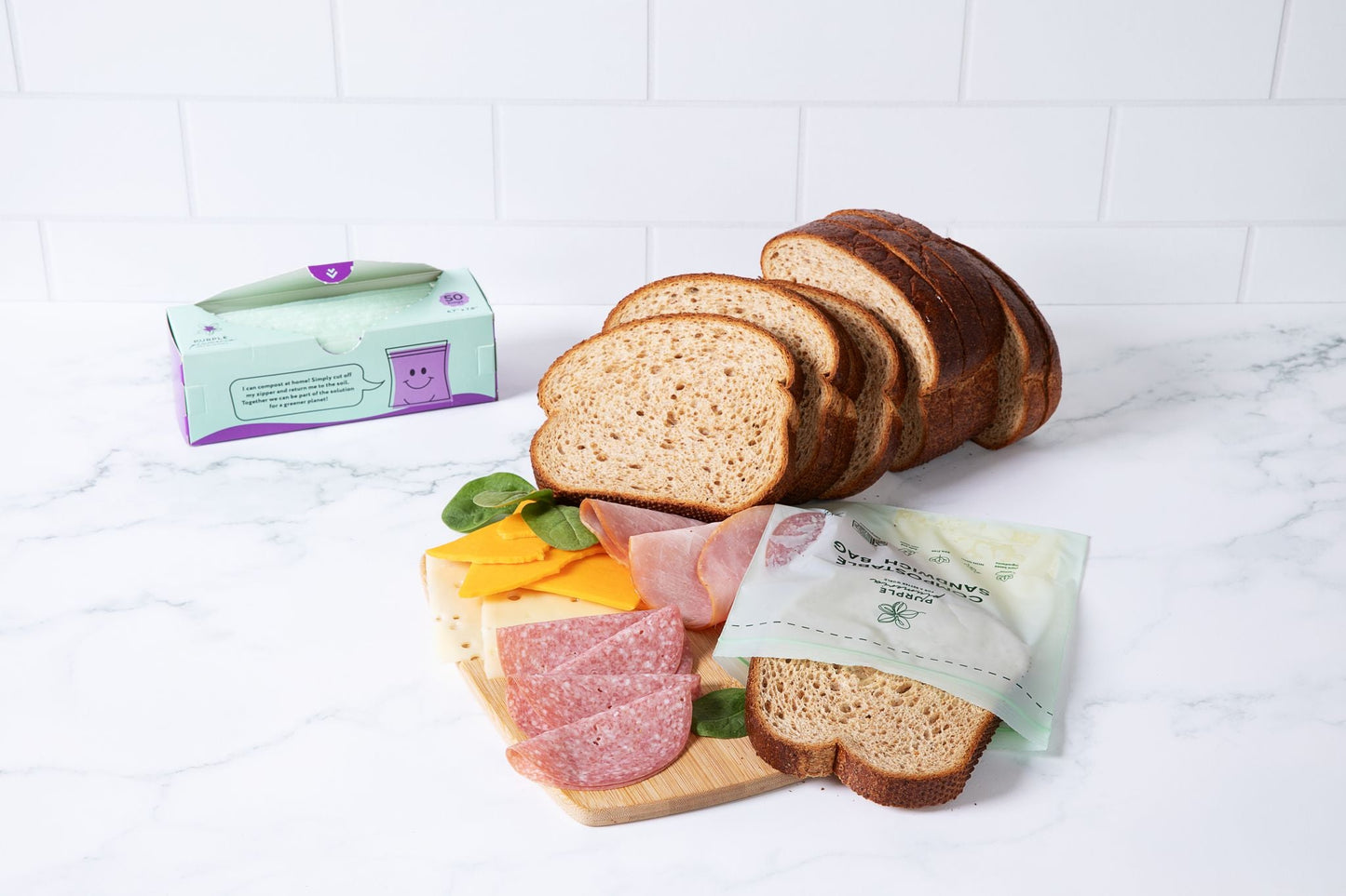 Compostable Resealable Bags. Eco-Friendly & Durable. Snack, Sandwich, Quart & Gallon Sizes
