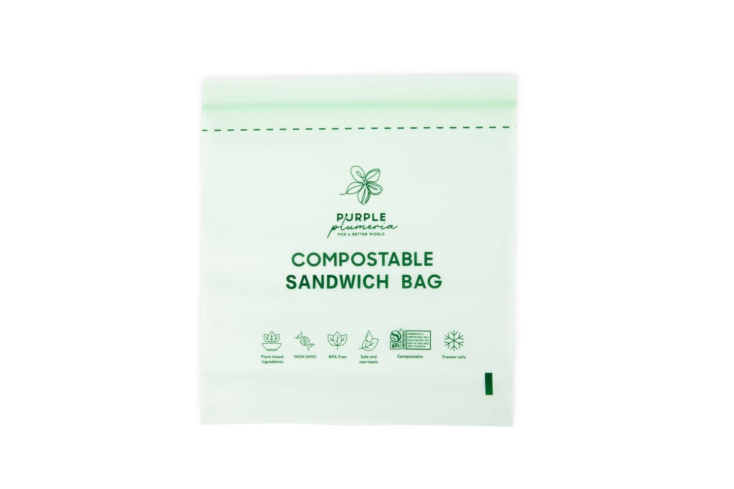 Compostable Resealable Bags. Eco-Friendly & Durable. Snack, Sandwich, Quart & Gallon Sizes