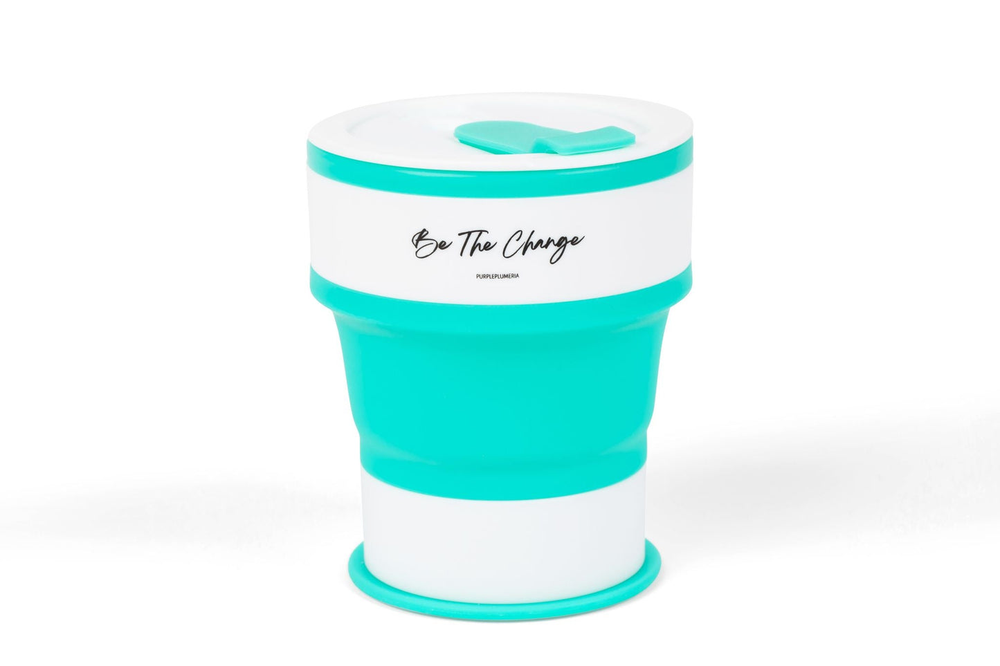 Portable Silicone Cup, Collapsible & Sustainable. Perfect for Travel. Teal, Navy or Mauve