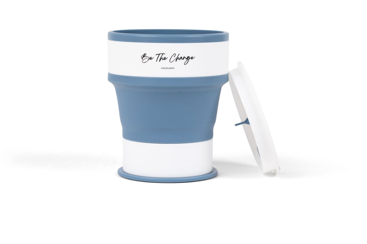 Portable Silicone Cup, Collapsible & Sustainable. Perfect for Travel. Teal, Navy or Mauve