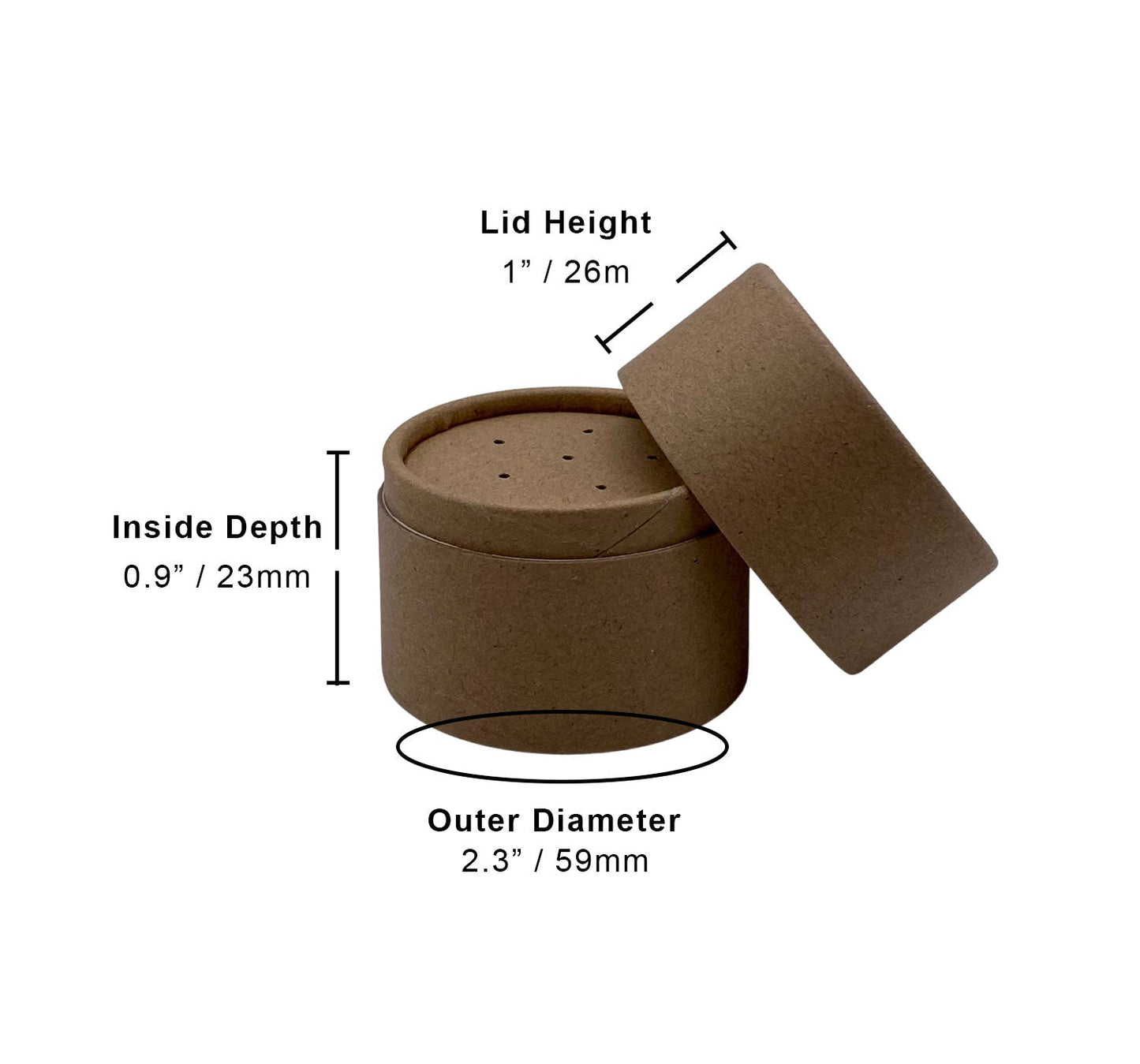 1 ounce / 30 g Shallow Paper Shaker Jar